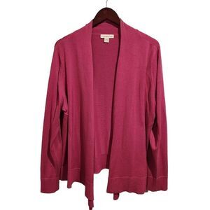 Coldwater Creek Pink Open Cardigan Sweater Womens XL 18